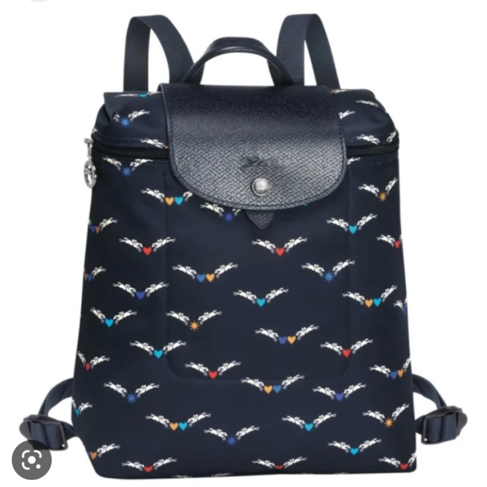 longchamp le pillage backpack limited edition angel horse print